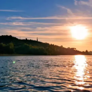 Pôr-do-sol no Castelo de Almourol