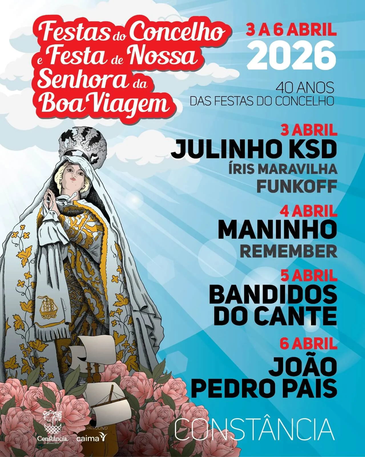 Festas do Concelho e Festa de Nossa Senhora da Boa Viagem em 2026