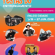 Cartaz oficial das Festas da Cidade e São João 2026 no Entroncamento. De 19 a 27 de junho com Peste & Sida, Mizzy Miles, Quim Barreiros, Os Quatro e Meia e David Fonseca. Música, tradição e animação na cidade.